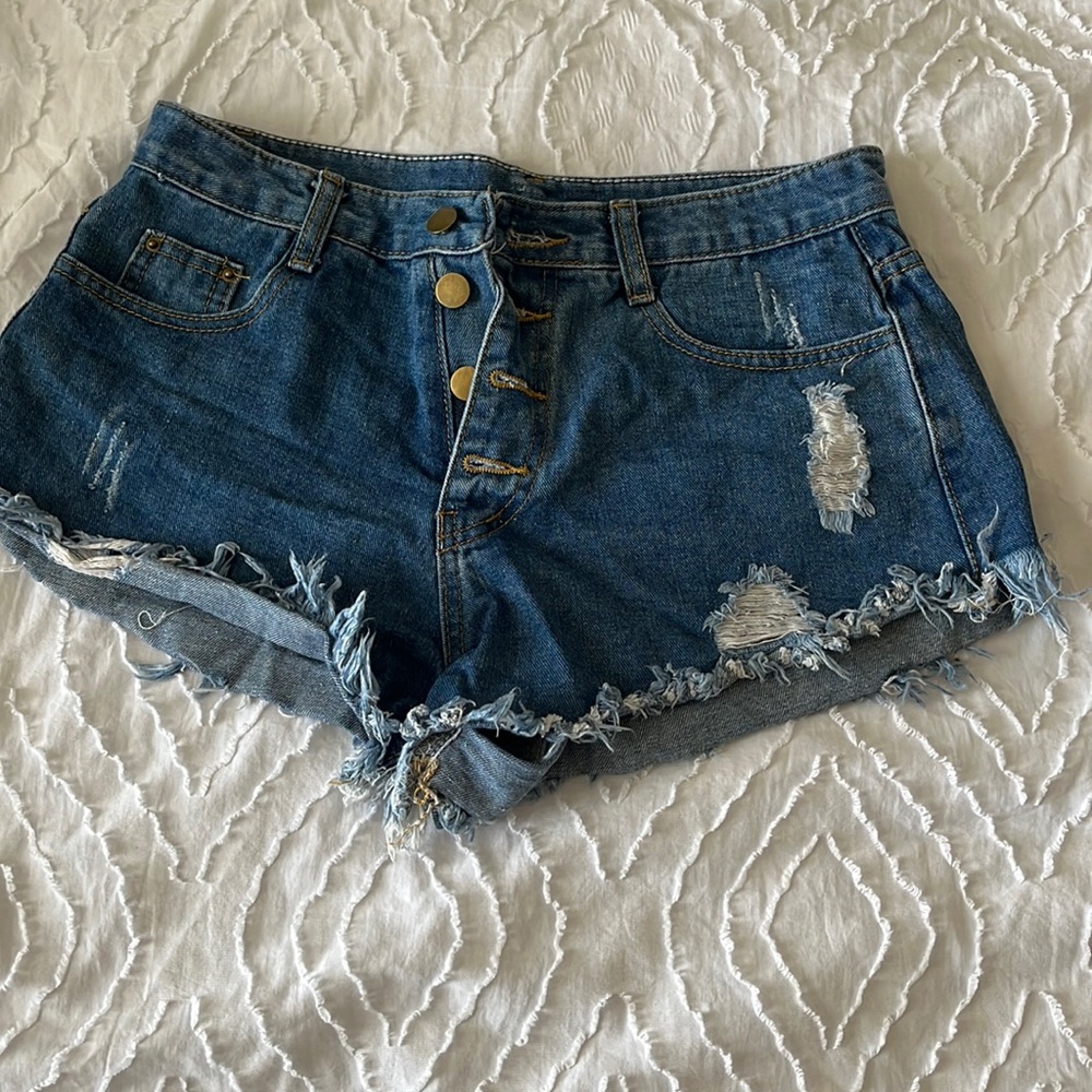Denim mini shorts